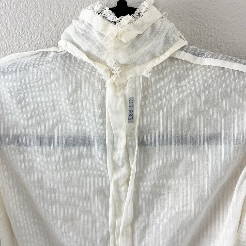Edwardian Cotton Lace Blouse Handmade - Picture 12 of 16